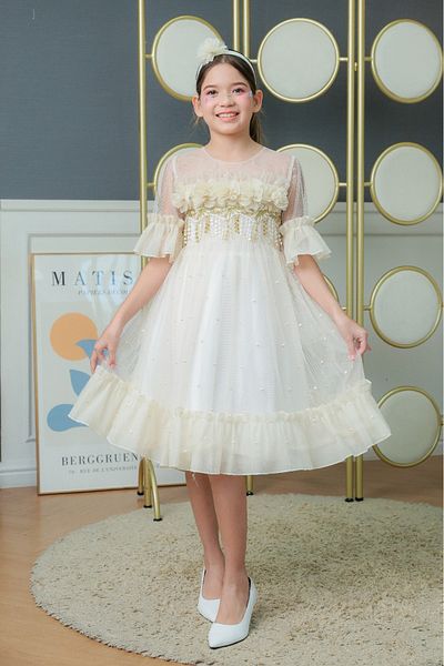 LAMİS FASHİON luxurious white princess dress