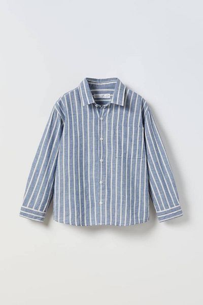 Motebarn Wear Раирана риза за момче