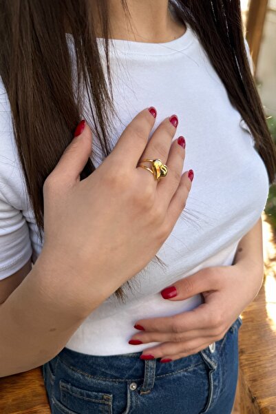 Utku Kuyumculuk 22 AYAR ÖZEL TASARIM BOMBELİ KALP MODEL YÜZÜK