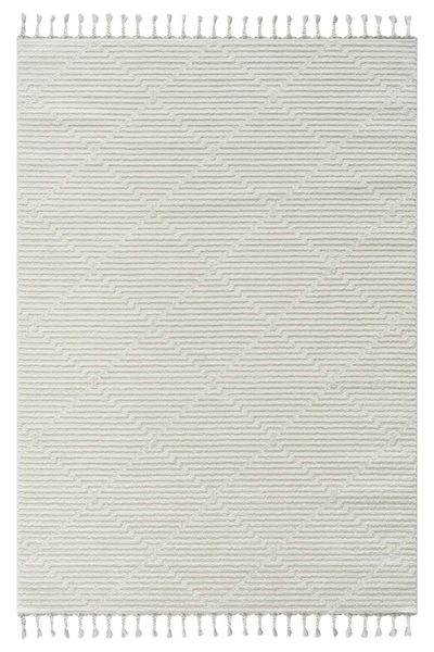 SEYRAN HALI Seyran Magic Koleksiyonu Örgü Saçak Dekoratif Halı 1100 Krem