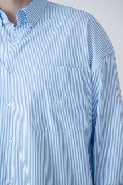 İLKCET MODA Εποχιακό ριγέ ανδρικό πουκάμισο oversize