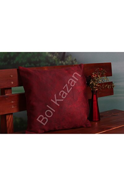 Bolkazan.com Бордо изкуствена кожа калъф за възглавница 40 x 40