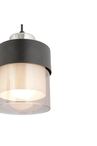 Apliqa Lustra HubRom, BORIS 3476-03-CH 55x70 cm 3xE27-60W Negru / Crom