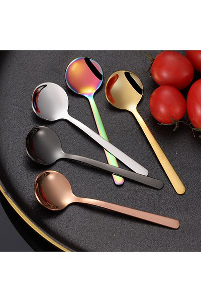MIBRU Stainless steel spoon black 9.8 cm