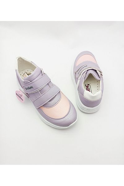 GDT Ayakkabı Şirin Bebe Şirin Young Violet Roz Ortopedic Velcro Pantofi pentru fete