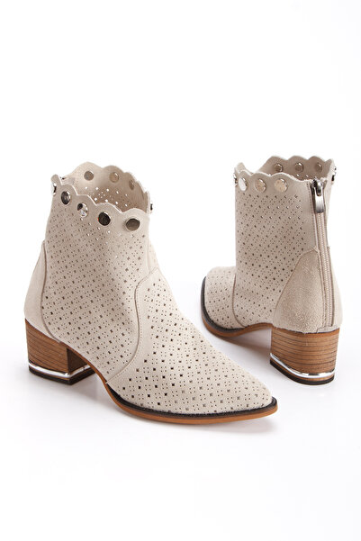 PASSAGE SHOES 8018 Γυναικείες καλοκαιρινές μπότες από γνήσιο δέρμα σουέτ