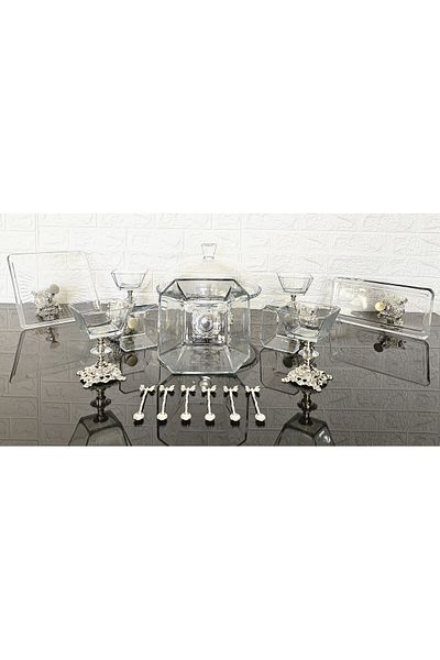 atabey home collection طقم مهر ذهبي مصبوب 10 قطع وملعقة هدية