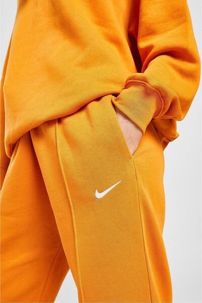 Nike Sportswear Esst. Collection Normal Belli Bol Kesim Turuncu Kadın Eşofman Altı