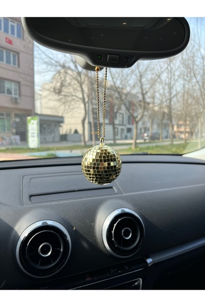 ELF Araba Aksesuar Dikiz Aynası Disko Topu Süsü 6 cm Renkli