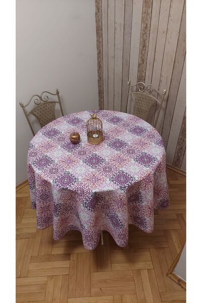 gonk Round, Duck (Liquid Pusher, Stain-Resistant) Fabric, Tablecloth