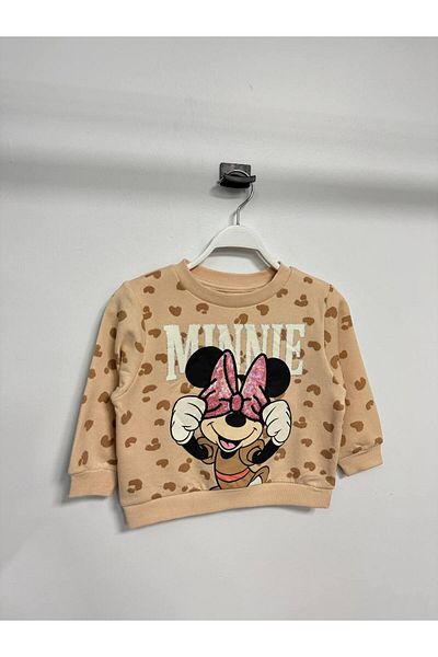 Motebarn Wear Момичешки суичър на кафе на точки