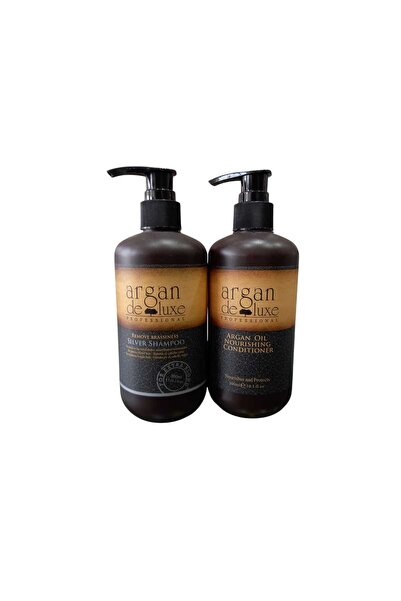 Argan Oil شامبو 300 مل وبلسم 300 مل مغذي بزيت الارغان تعمل على تنظيف الياف ال...