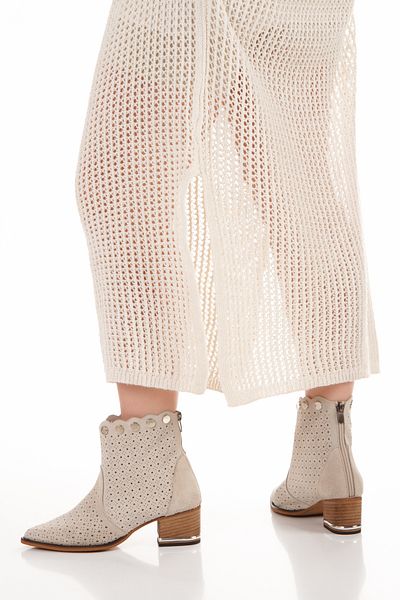 PASSAGE SHOES 8018 Γυναικείες καλοκαιρινές μπότες από γνήσιο δέρμα σουέτ