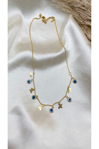 Eylülün Takısı Gold Color Butterfly Necklace