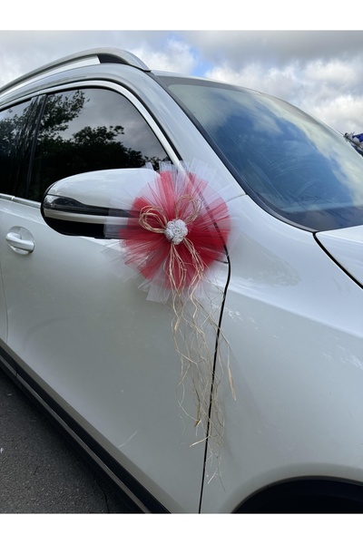 İ&DBABY 30 Adet Kristal Tül Latex Gül Doğal Rafya Detaylı Düğün Nikah Kına Sü...