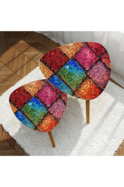 wudie Zigon Sehpa Yan Sehpa Orta Sehpa Ahşap Ayaklı mobilya Ahşap