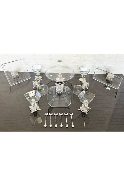 atabey home collection طقم مهر ذهبي مصبوب 10 قطع وملعقة هدية