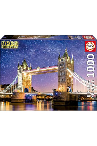Educa Puzzle Glowing Neon Puzzle Educa 1000 Pieces - London Tower Bridge