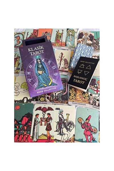 Genel Markalar Regın Borderless Klasik Tarot Kartları Ve Başlangıç Tarot Kitabı