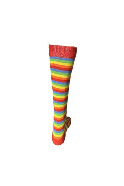 LOOKSOCKS Look Socks- Women's Hoop Knee High Socks -Red