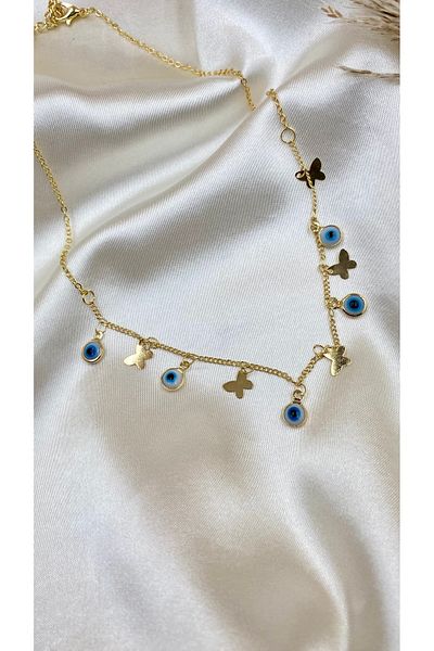 Eylülün Takısı Gold Color Butterfly Necklace