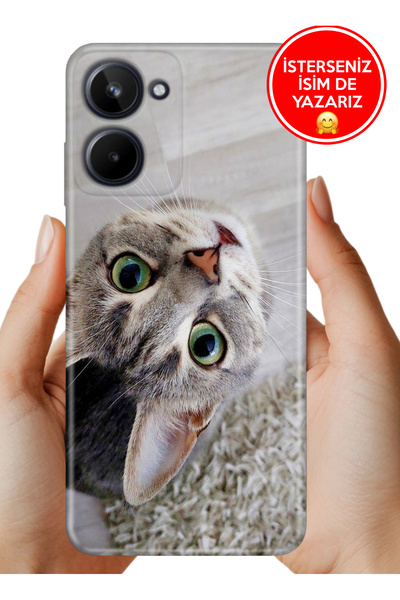 realme 10 4g Kılıf Desenli Baskılı Lens Korumalı Silikon Evdedi Kedi