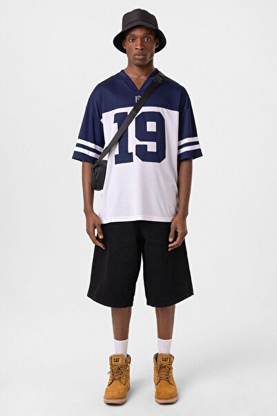 Vamos με τύπωμα oversized T-shirt - Χρώμα ινδικό