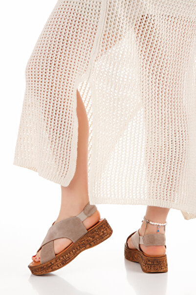 PASSAGE SHOES Жіночі сандалі з натуральної шкіри на ремінцях 6313 ВІЗОН СУЕТ