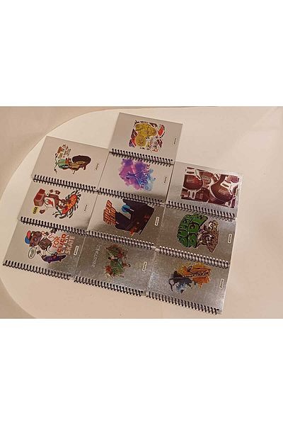 ASATAK 10X15Cm Glossy Cover Spiral Check Notebook A6 60 Sheets