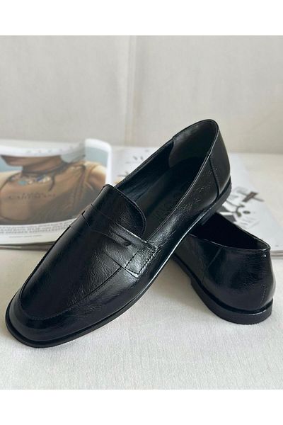 Zuum Дамски мокасини Sany Casual - Черни K. Лачена кожа