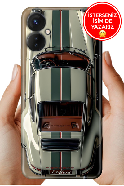 TECNO Spark 9-Pro Kılıf Lens Korumalı Full Desen Arka Silikon Klasik Araba