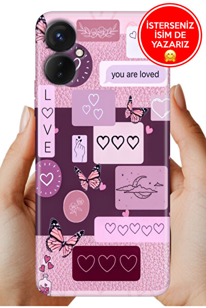 TECNO Spark 9-Pro (KH7n) Kılıf Desenli Baskılı Lens Korumalı Silikon Loved Loved