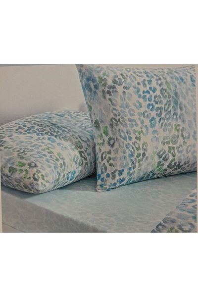Taç Blue Duvet Cover Set Arwen and Crown Ranforce Cotton Double