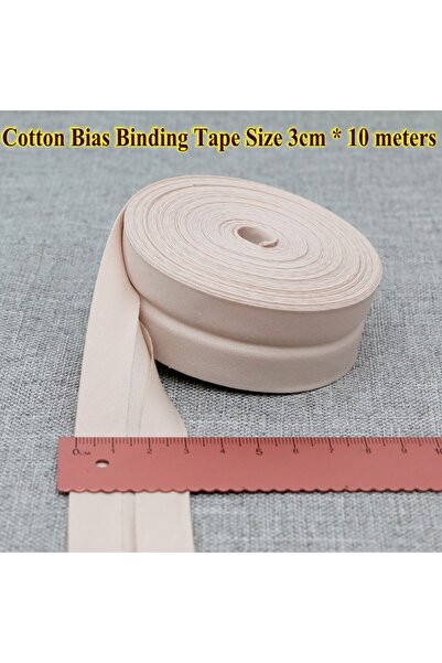 Choice 3cm x 10meters light beige 10m 30mm x 10m Cotton Bias Binding Tape DIY...