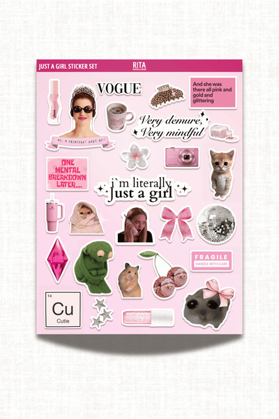 Rita Papers Literally Just a Girl Sticker Seti Pinterest Girl Planner Bullet ...