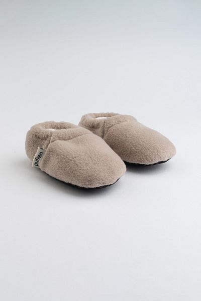 pufien Anti-Sweat Booties - First Step Home Shoes with Lined Anti-Slip Soles