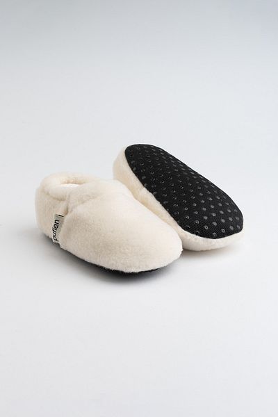 pufien Anti-Sweat Booties - First Step Home Shoes with Lined Anti-Slip Soles