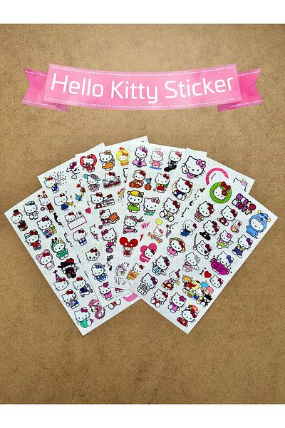 hdsticker 138 Pieces Hello Kitty Themed Sticker Set Planner, Agenda, Laptop Compatible Mini Sticker