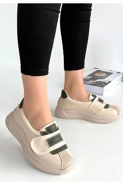 Erbilden Lilay Beige Skin Green Detailed Sports Shoes