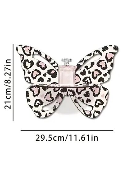 Vegüba Dekoratif Kalp Desenli Leopar Desenli Kelebek Kurdale Raf 2 Li Set