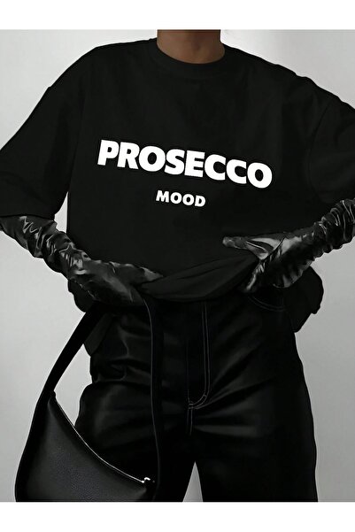 OVER HEAD Tricou oversize cu imprimeu Prosecco Mood pentru femei