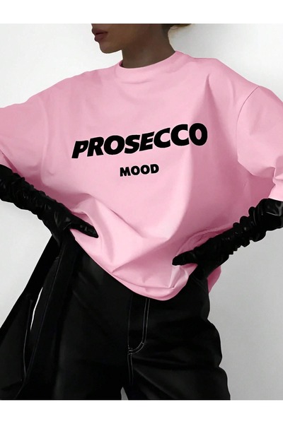 OVER HEAD Γυναικείο μπλουζάκι Prosecco Mood με στάμπα Oversize