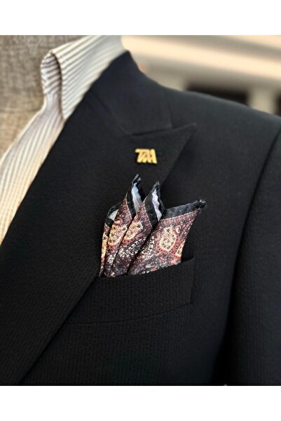 TerziAdemAltun Ανδρικό μπουφάν μαύρο διπλό ανδρικό παλτό σε ιταλικό στυλ T12226