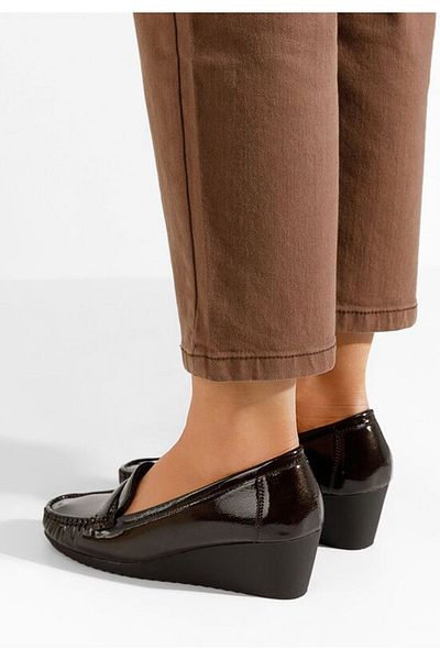 B T Shoes Women's platform loafers Saina brown