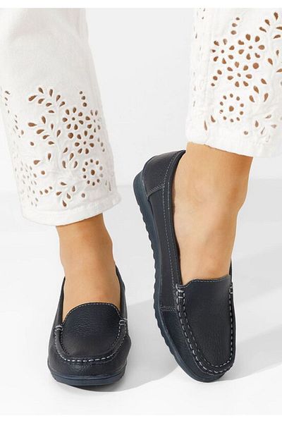 B T Shoes Mocasini dama piele Storia V2 navy
