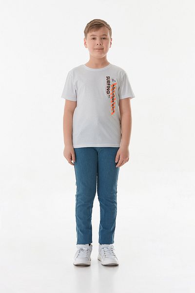 Fulla Moda Tricou pentru băiat 100% bumbac cu imprimeu text Adventure