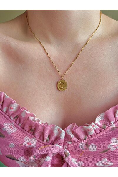 sirius jewelry 316L Çelik Antik Lale Kolye