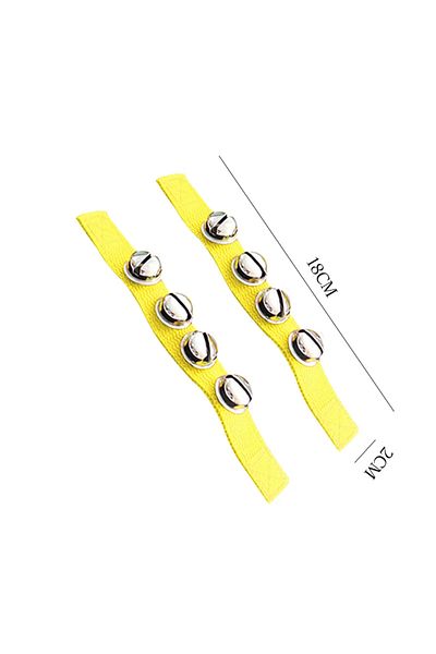 Choice 2pcs S yellow 2pcs Wrist Bell Orff Percussion Instrument Fabric Hand Bell Ring Children Performance