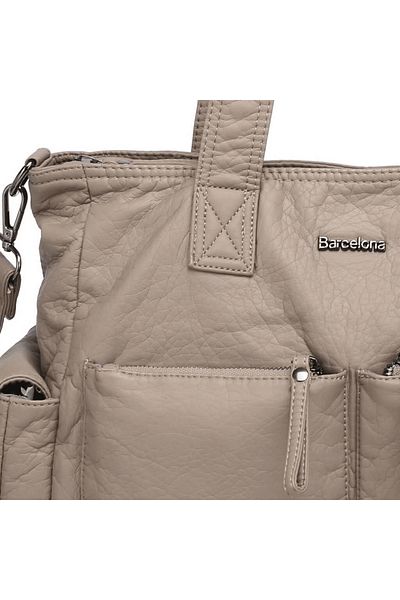 Galat Δερμάτινη τσάντα ώμου 21K Barcelona Durable Rölaks Wash 1927