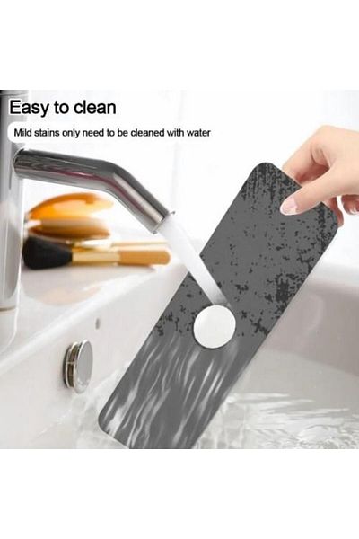 jetfast 2Pcs Water Absorbing Magic Kitchen Bathroom Faucet Mat Sink Edge Mat